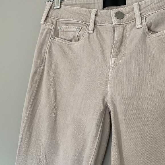 Vince Dylan Deconstructed Latte Skinny Ankle Jeans - Picture 4 of 16